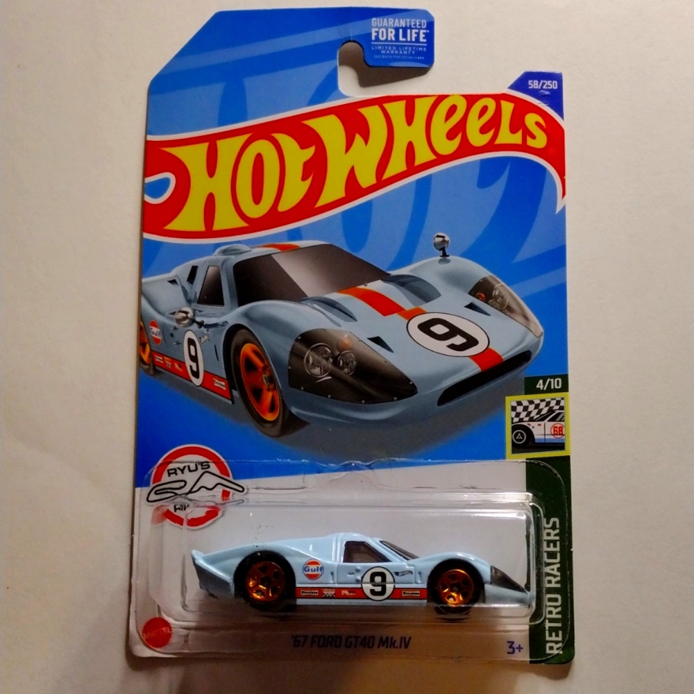 HOT WHEELS RETRO RACERS SERIES 1967 GULF FORD GT40 Mk.IV